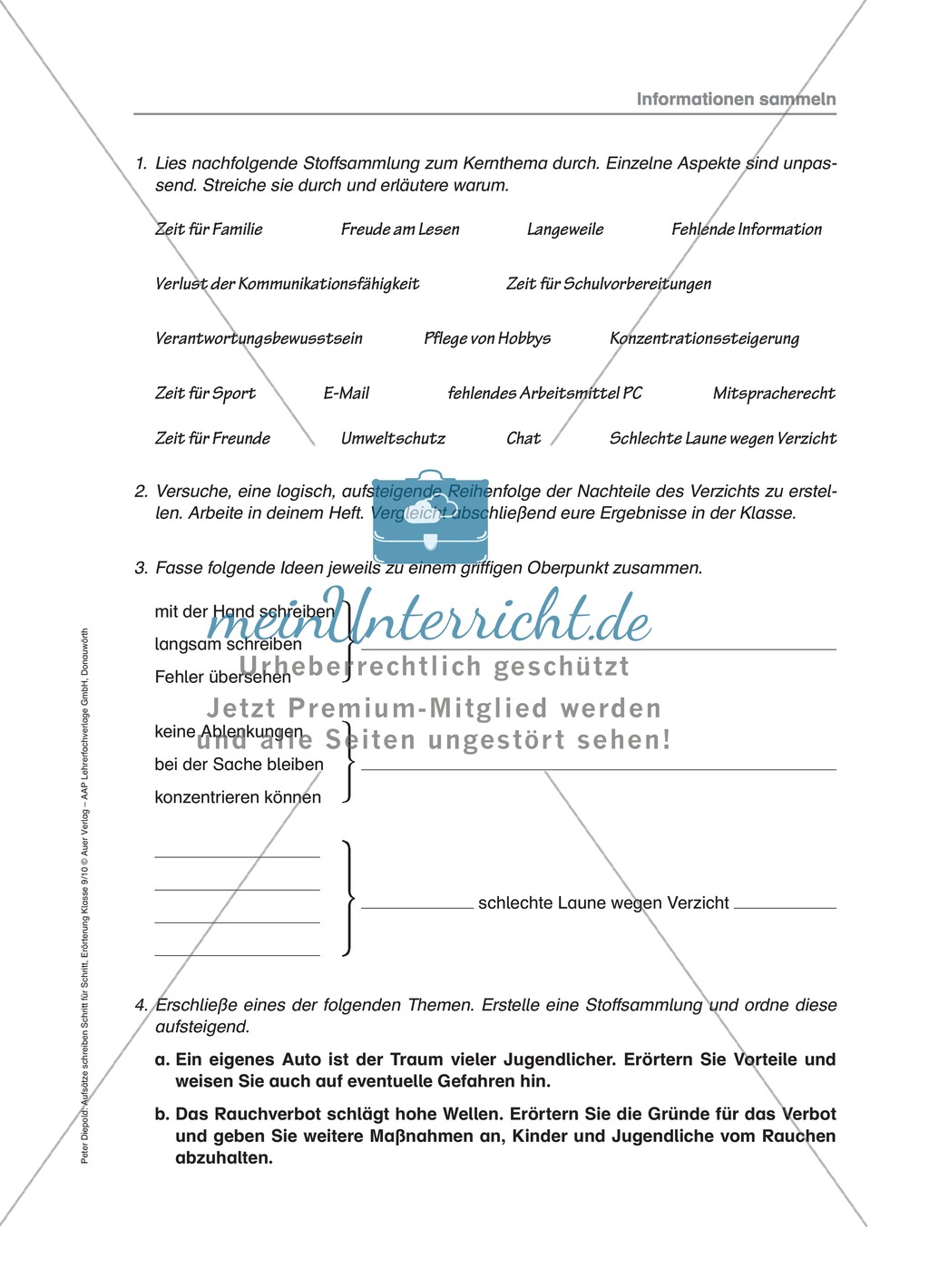Information sammeln: Erörterung + Lösungen Preview 6