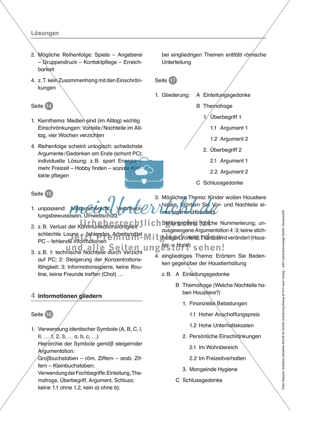 Information sammeln: Erörterung + Lösungen Preview 8