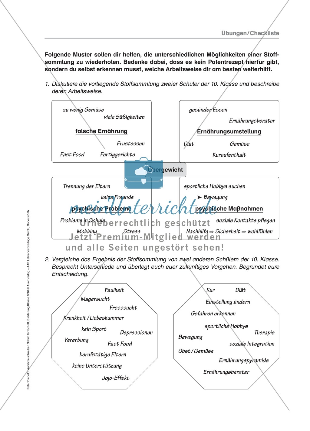 Die Erörterung: Checkliste, Übungen und Lösung Preview 3