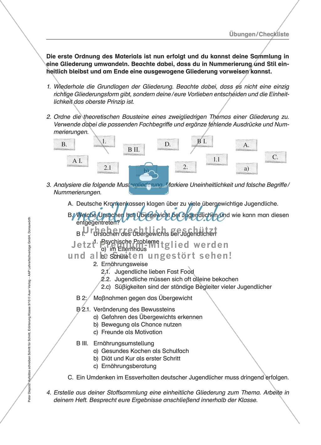 Die Erörterung: Checkliste, Übungen und Lösung Preview 5