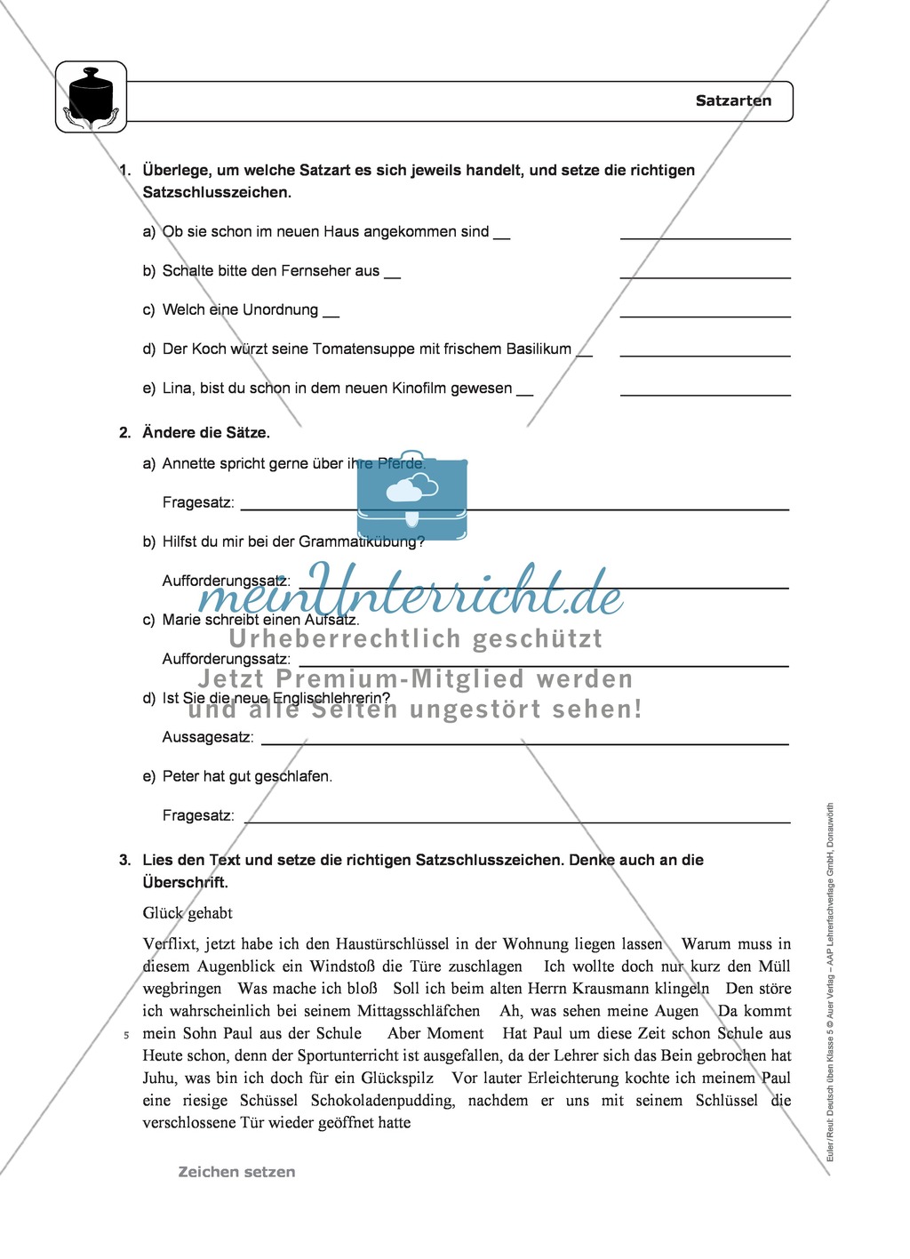 Zeichensetzung: Kommasetzung: Grundregeln, Arbeitsblätter und Lösungen Preview 3