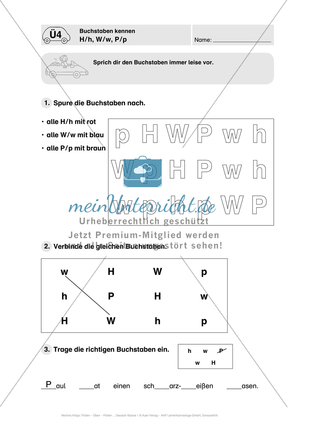 Führerschein - Buchstaben kennen: Vortest, Führerschein, Übungen und Tests Preview 10