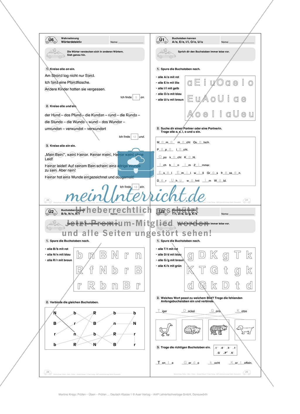 Führerschein - Buchstaben kennen: Vortest, Führerschein, Übungen und Tests Preview 14