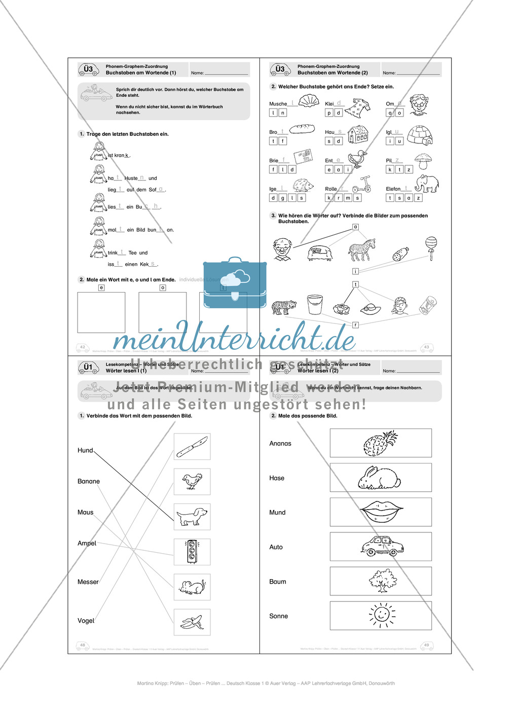 Führerschein Phonem-Graphem-Zuordnung: Vorwort, Führerschein, Übungen und Tests Preview 19