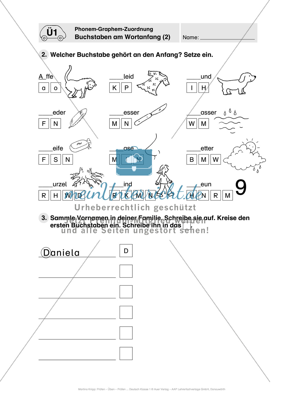 Führerschein Phonem-Graphem-Zuordnung: Vorwort, Führerschein, Übungen und Tests Preview 8