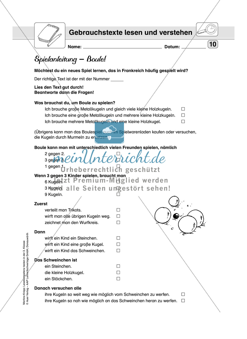 Lesekompetenz testen: Gebrauchstexte: Hinweise für die Lehrer, Übungen und Lösungen Preview 11