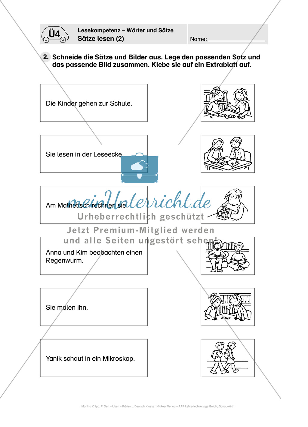 Lesekompetenz - Wörter und Sätze: Vorwort, Führerschein, Übungen und Tests Preview 16