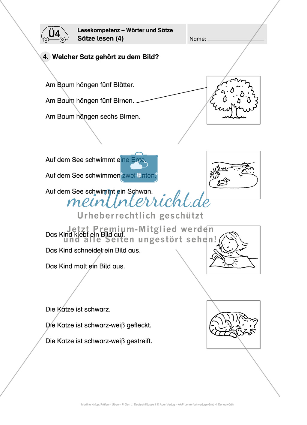 Lesekompetenz - Wörter und Sätze: Vorwort, Führerschein, Übungen und Tests Preview 18