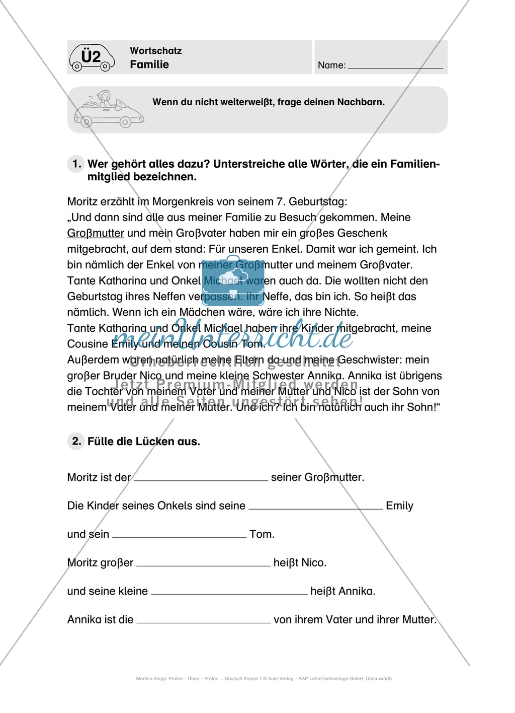 Wortschatz: Vorwort, Führerschein, Übungen und Tests Preview 9