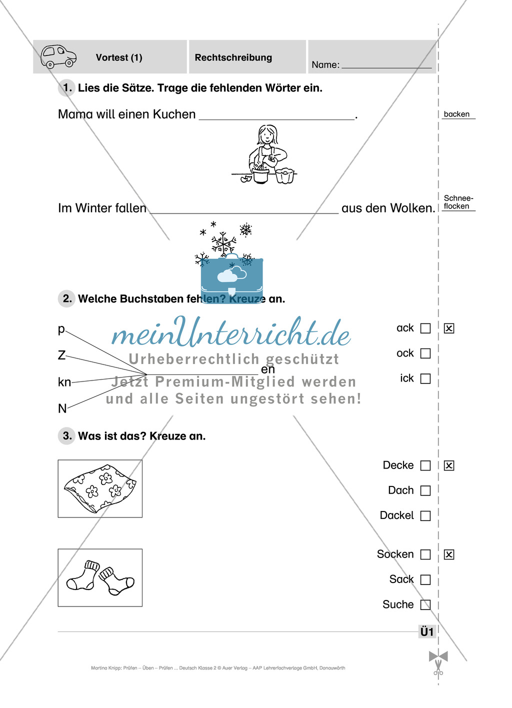 Rechtschreibung: Führerschein (Vortest, Testaufgaben, Führerschein-Vorlage) Preview 3
