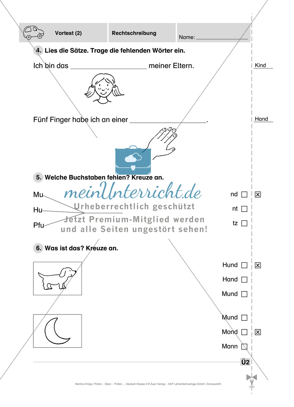 Rechtschreibung: Führerschein (Vortest, Testaufgaben, Führerschein-Vorlage) Preview 4