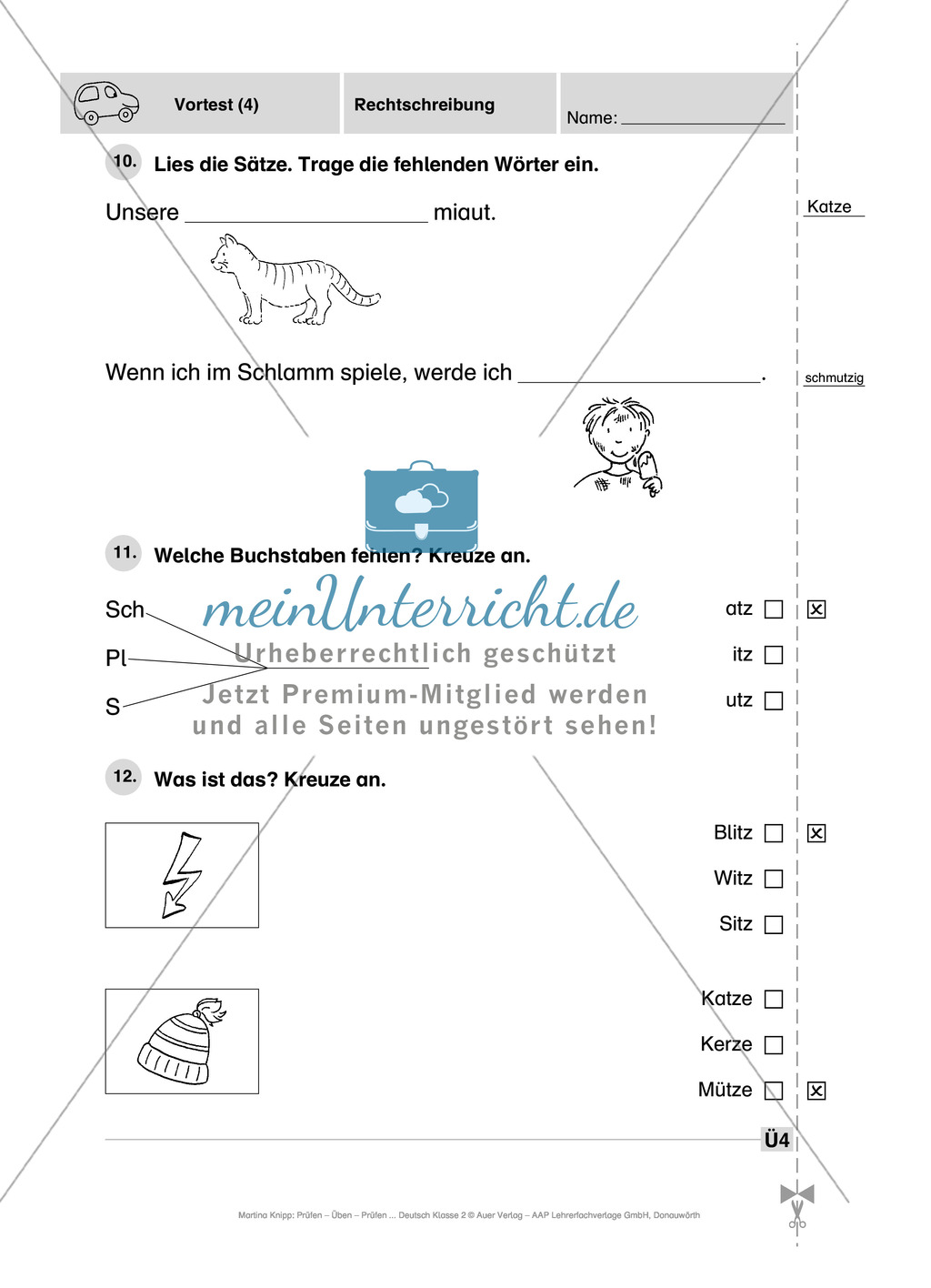 Rechtschreibung: Führerschein (Vortest, Testaufgaben, Führerschein-Vorlage) Preview 6