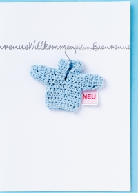 Baby welcome Karte Willkommen Jacke