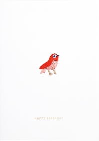 Bunte Stickereikarte Happy Birthday