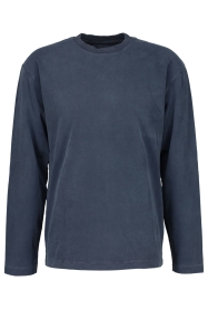 T-shirt, long sleeve, crew neck, em, dark navy