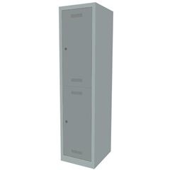 MonoBloc™ Garderobenschrank, doppelstöckig, Breite 422 mm, 1 Abteil, 2 Fächer, K
