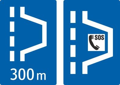 Kennzeichnung eines Pannenplatzes | flache Ausführung
