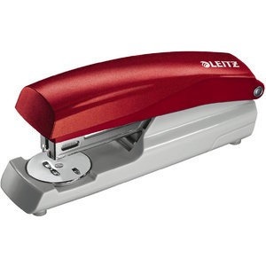 Heftgerät, mech., für: 24/6+26/6, Einlegetiefe: 60mm, 30Bl., 3mm, rot