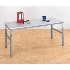 Arbeitsplatz-System, manuell höhenverstellbar von 650 - 1000 mm, Grundtisch, BxT 1500 x 700 mm.