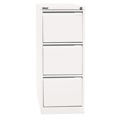 Hängeregistraturschrank, 1-bahnig, 3 Schübe, DIN A4, verkehrsweiß.