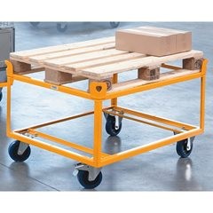 Profi-Paletten-Fahrgestell, Tragfähigkeit 750 kg, Ladehöhe 650 mm, Ladefläche 12
