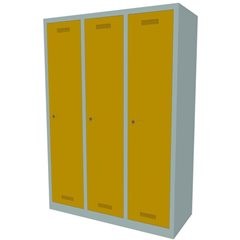 MonoBloc™ Garderobenschrank, Abteilbreite 348 mm, einstöckig, 3 Abteile, Gesamtb