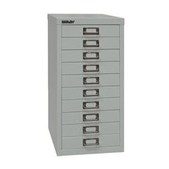 MultiDrawer™ 29er Serie, DIN A4, 10 Schubladen, silber.