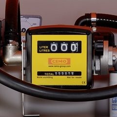 Zählwerk für CUBE-Dieseltank, Tankanzeige 3-stellig, schwarz / gelb.
