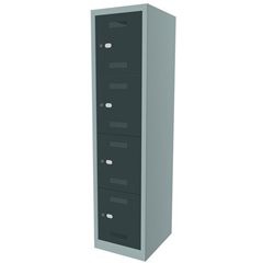 MonoBloc™ Schließfachschrank, 4 Fächer je Abteil, Breite 422 mm, 1 Abteil, 4 Fäc