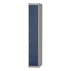 OFFICE Schließfachsystem, Tiefe 457 mm, 6 Fächer, Korpusfarbe Lichtgrau, Türfarb