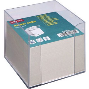 Zettelbox, für: 9 x 9 cm, farblos, transparent, Inhalt: grau