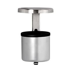 Sicherheits-Wandascher mit Dach, 2,25 l, Höhe 285 mm, neusilber, Stahlblech.