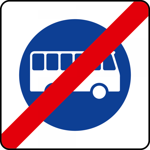 §53/24a Ende einer Straße für Omnibusse flach Scotchlite Typ1 | Flach