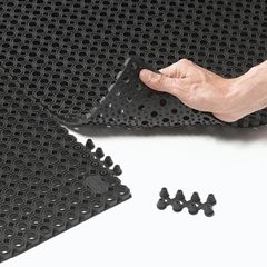 Schmutzfangmatte, gelocht, schwarz, L x B 1000 x 750 mm.