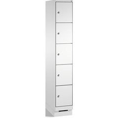 EVOLO Fächerschrank, mit Sockel, 1 Abteil, 5 Fächer, Abteilbreite 300 mm, lichtg