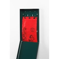 Hundekotbeutelspender, HxBxT 430 x 265 x 60 mm, silbergrau.