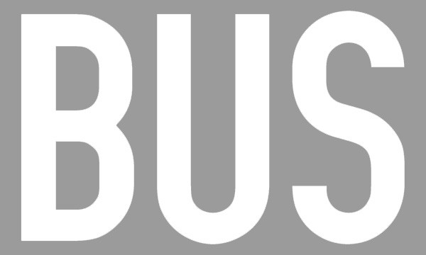 Premark Schriftzug: BUS - Schrifthöhe: 3000 mm