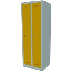 MonoBloc™ Garderobenschrank, Abteilbreite 248 mm, einstöckig, 2 Abteile, Breite