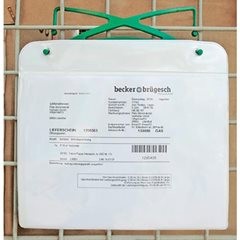Einstecktasche, magnetisch, mit Haken und Magnetstreifen, für Papierformat DIN A4, HxB 310 x 220 mm,