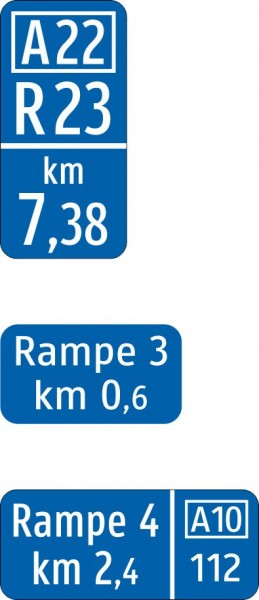 Kilometertafel für Rampen | Alform Ausführung