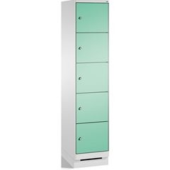 EVOLO Fächerschrank, mit Sockel, 1 Abteil, 5 Fächer, Abteilbreite 400 mm, lichtg