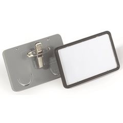 CLIP CARD mit Kombiklemme, VE 25 Stk, HxB 40 x 75 mm, schwarz.