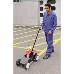 Farbmarkierset, Farbmarkierwagen BASIC mit 1 Farbdose Gelb und 12 zusätzlichen Farbdosen, gelb.