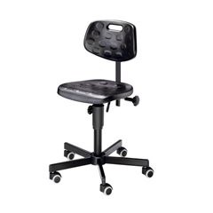 Arbeitsdrehstuhl mit PU-Schaum, ohne Fußstütze, mit Bodengleitern, Höhenverstellbereich 460 - 650 mm