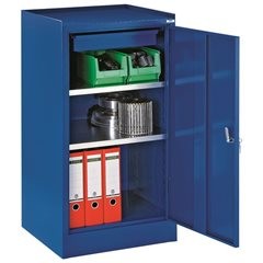 Werkzeugschrank, mit 1 Schublade, 2 Fachböden, Höhenverstellraster 25 mm, lichtgrau RAL 7035.