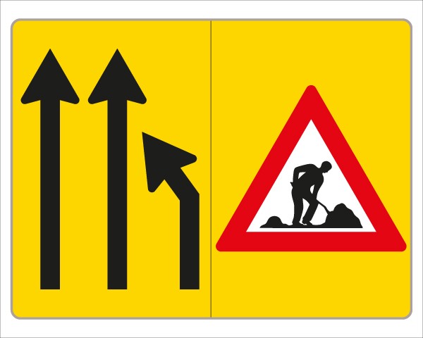 §53/16c Fahrstreifenanzeiger gelb schwarz V3c