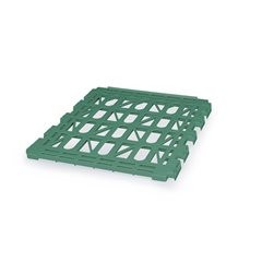 Zwischenboden für Rollbehälter, 4-seitig, Breite 710 mm, verkehrsgrün.