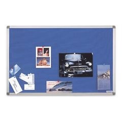 Pinnwand, eloxierter Alu-Rahmen, Filz, blau, BxH 900 x 600 mm.