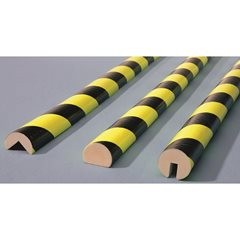 Knuffi® Kantenschutz, Typ B, Zuschnitt individuell, pro lfd. m, schwarz / fluoreszierend.