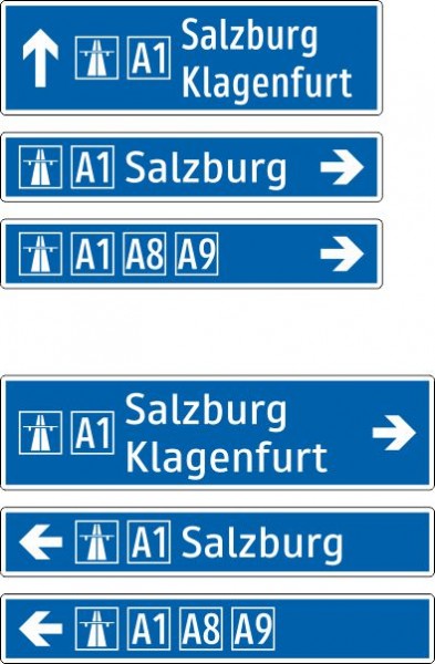 §53/14b Wegweiser| zweizeilig Alform Ausführung